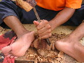 Bali Wood Carving School（バリ木彫り教室）体験の様子