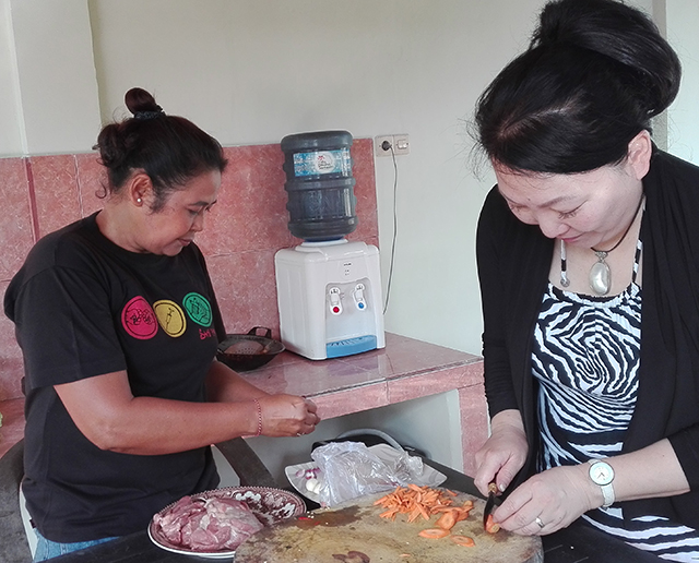 Bali Cooking School(バリ料理教室)の様子