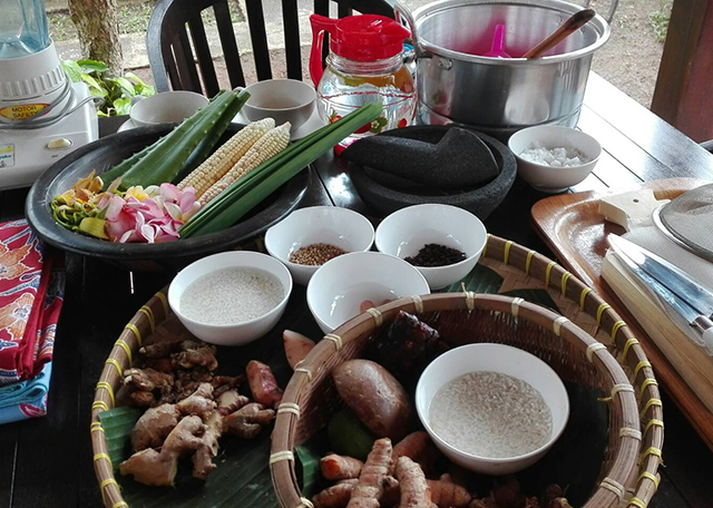 Bali Cooking School(バリ料理教室)の様子