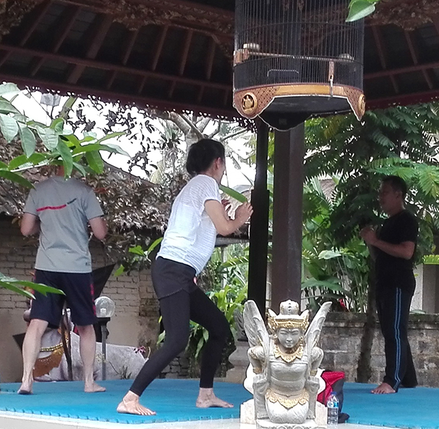 Bali Pencak Silat School（シラット教室）の様子